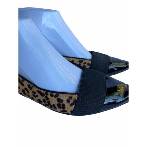 Slip On Flats Printed Calf Hair Shoes 8 - Picture 6 of 12